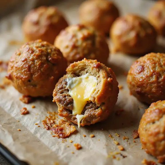 savory sausage cheese snacks