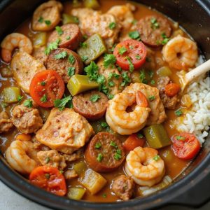 slow cooked flavorful cajun stew
