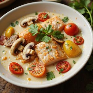 spicy and flavorful salmon soup