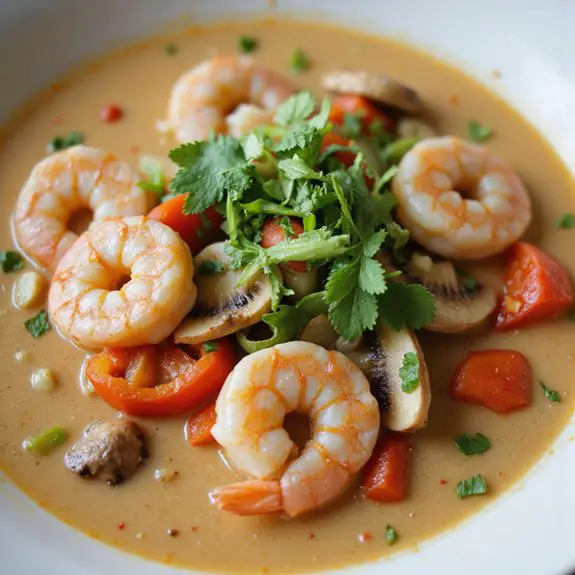 spicy coconut shrimp soup