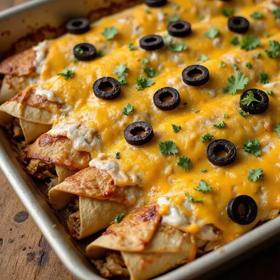 spicy green chili enchiladas