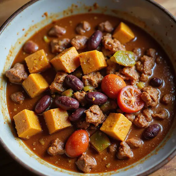 spicy pumpkin bean stew