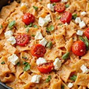 baked feta pasta dish