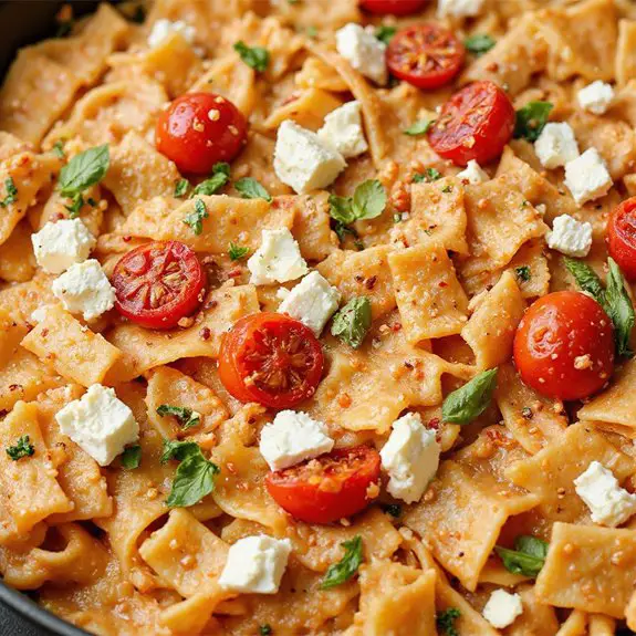 baked feta pasta dish
