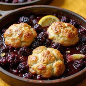 blackberry filled pastry dessert