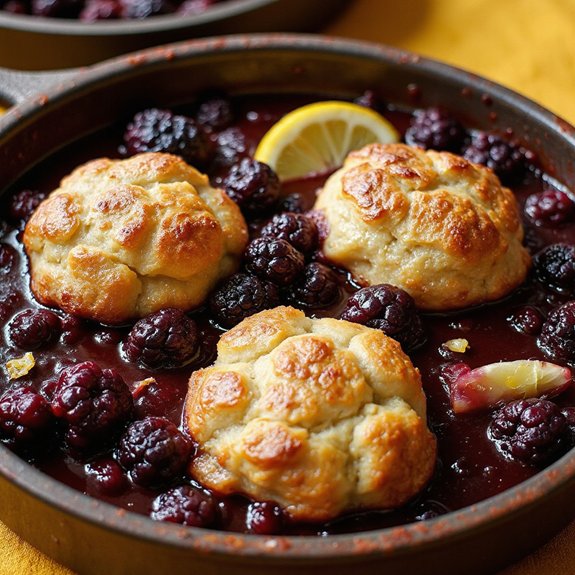 blackberry filled pastry dessert