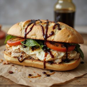 caprese inspired chicken sandwich