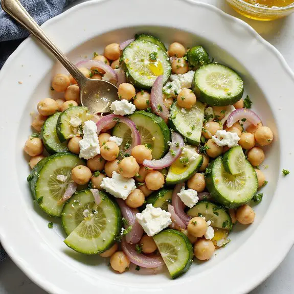 chickpea salad with feta