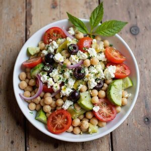 chickpea salad with feta