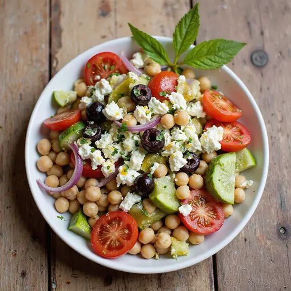 chickpea salad with feta
