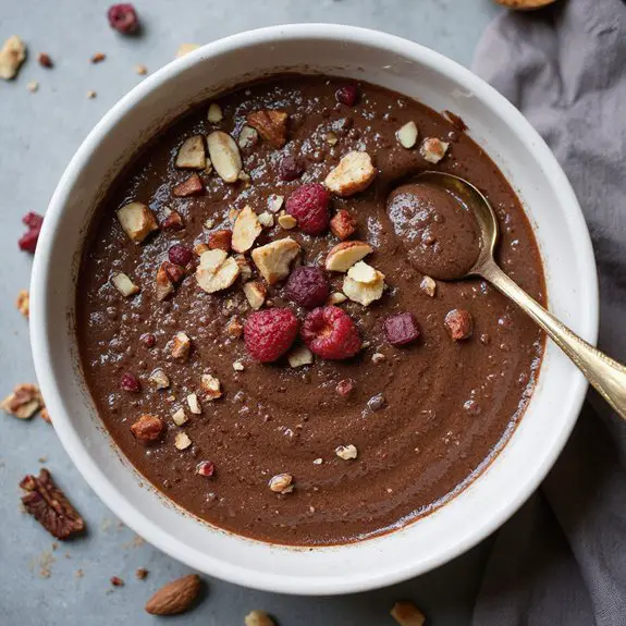 chocolate chia seed dessert