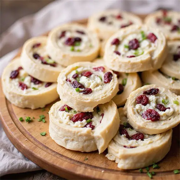 cranberry feta rolled appetizer