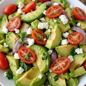 creamy avocado feta salad