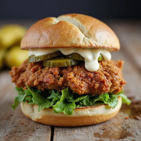 crispy fried chicken sandwich