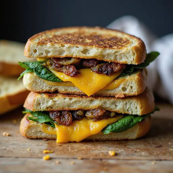 delicious artisanal cheese toastie
