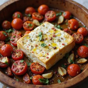 delicious baked feta appetizer