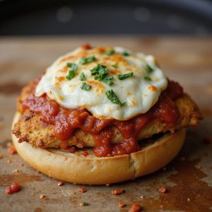 delicious chicken parmesan sandwich