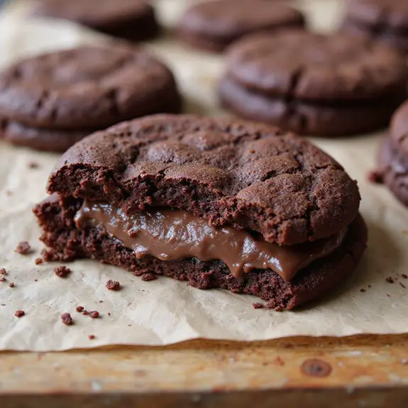 delicious chocolate cookie sandwiches