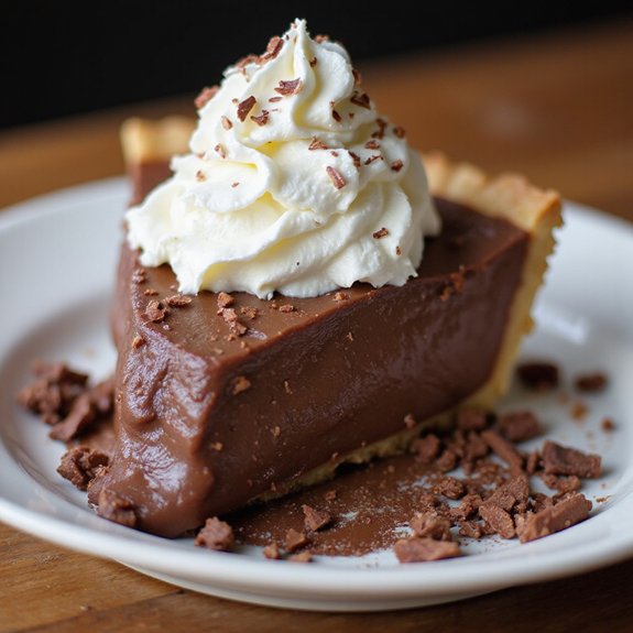 delicious chocolate pudding dessert