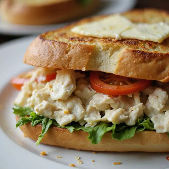 delicious crab filled sandwich