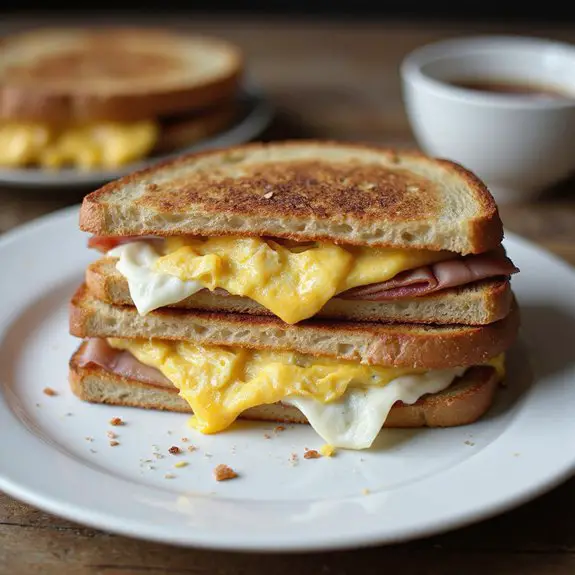 delicious egg filled sandwich