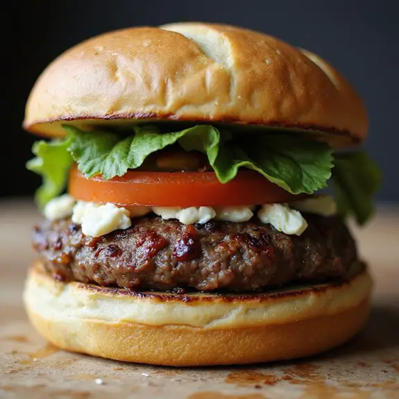 delicious greek inspired burger