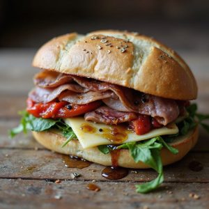 delicious italian sub sandwich