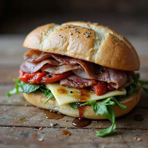 delicious italian sub sandwich
