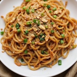 delicious peanut noodle dish