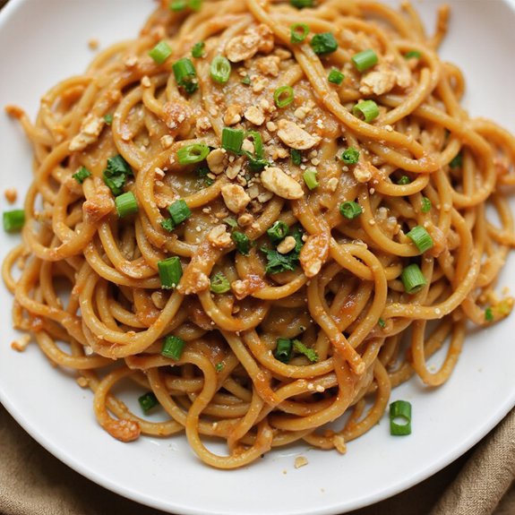 delicious peanut noodle dish