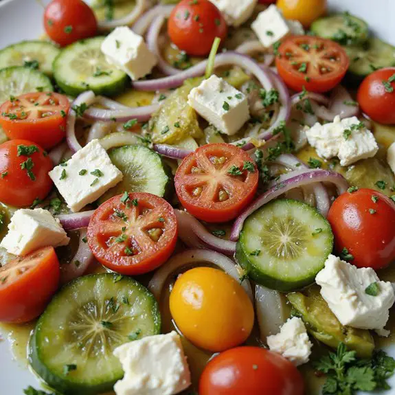 feta cheese salad dish