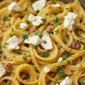 feta cheese with spaghetti squash