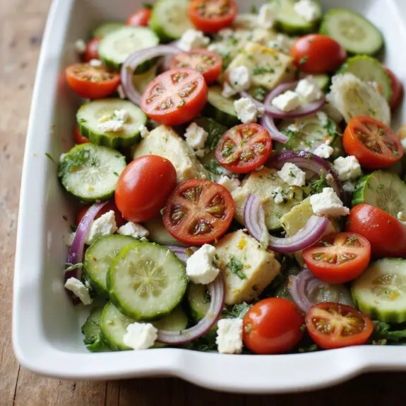 fresh cucumber tomato salad