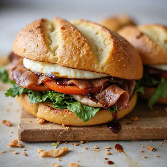 fresh italian bread sandwich