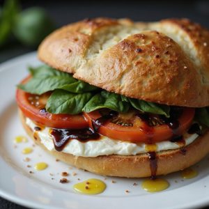 fresh mozzarella tomato basil