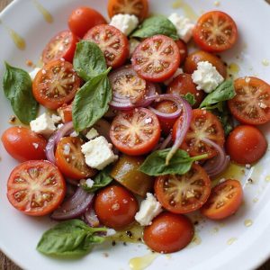 fresh tomato and feta