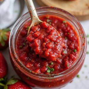 freshly made strawberry jam