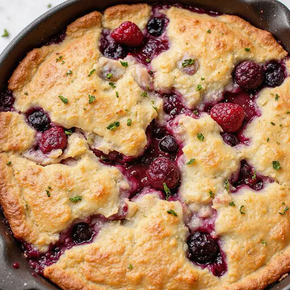 frozen mixed berry cobbler
