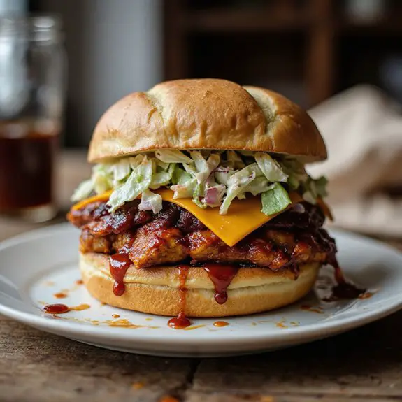 grilled chicken in sandwich