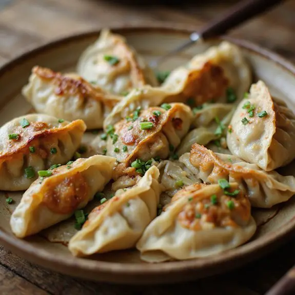 korean style dumpling dish
