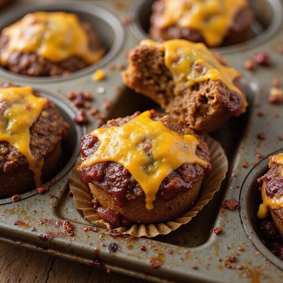 mini bbq meatloaf muffins