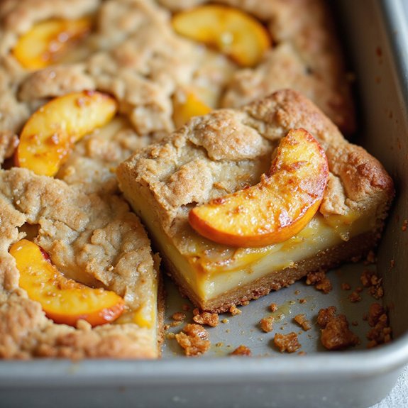 peach cobbler dessert bars