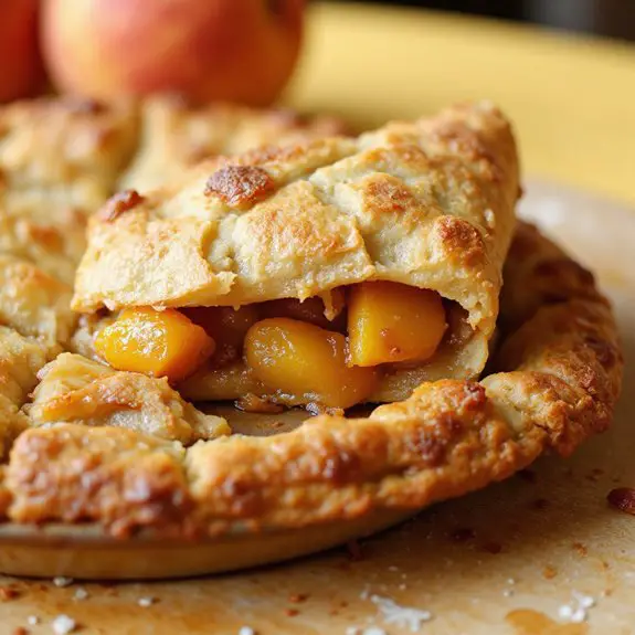 peach filled double crust dessert