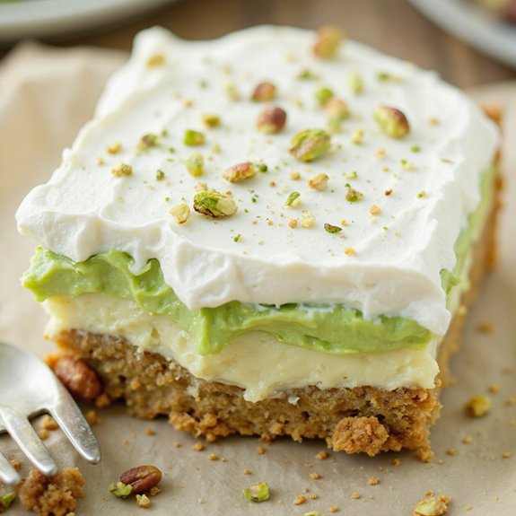 pistachio flavored creamy dessert