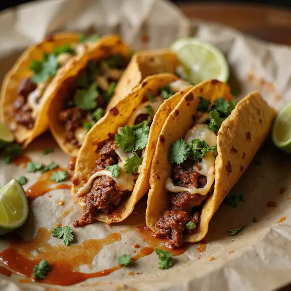 savory cheese filled tacos