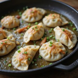 savory chicken filled dumplings