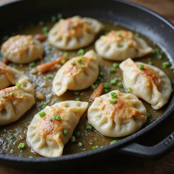 savory chicken filled dumplings