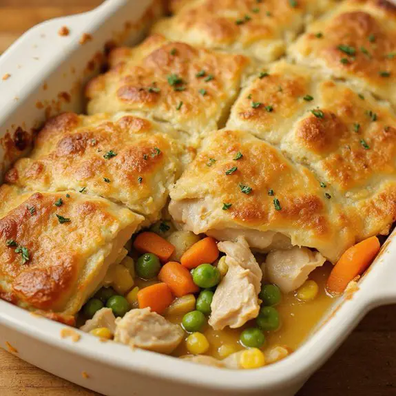 savory chicken pie dish