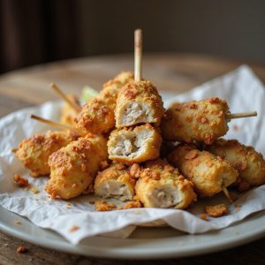 savory chicken skewers dish