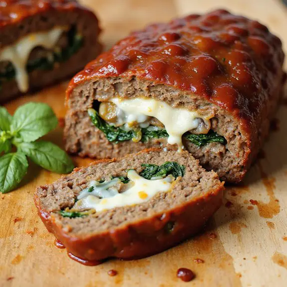 savory filled meatloaf dish